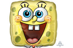 Foil Balloon - Shape - Square - SpongeBob Face - 45 cm